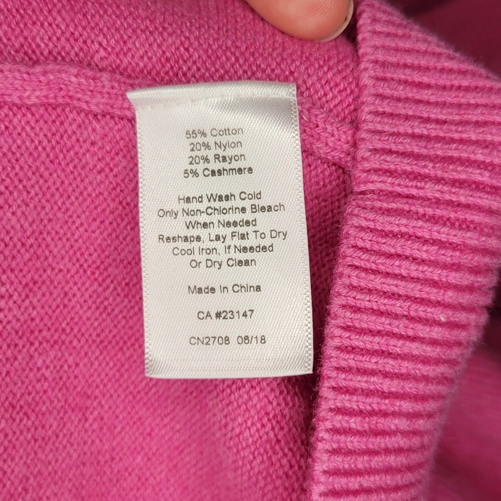 Talbott Pink Cable Knit Sweater - image 2